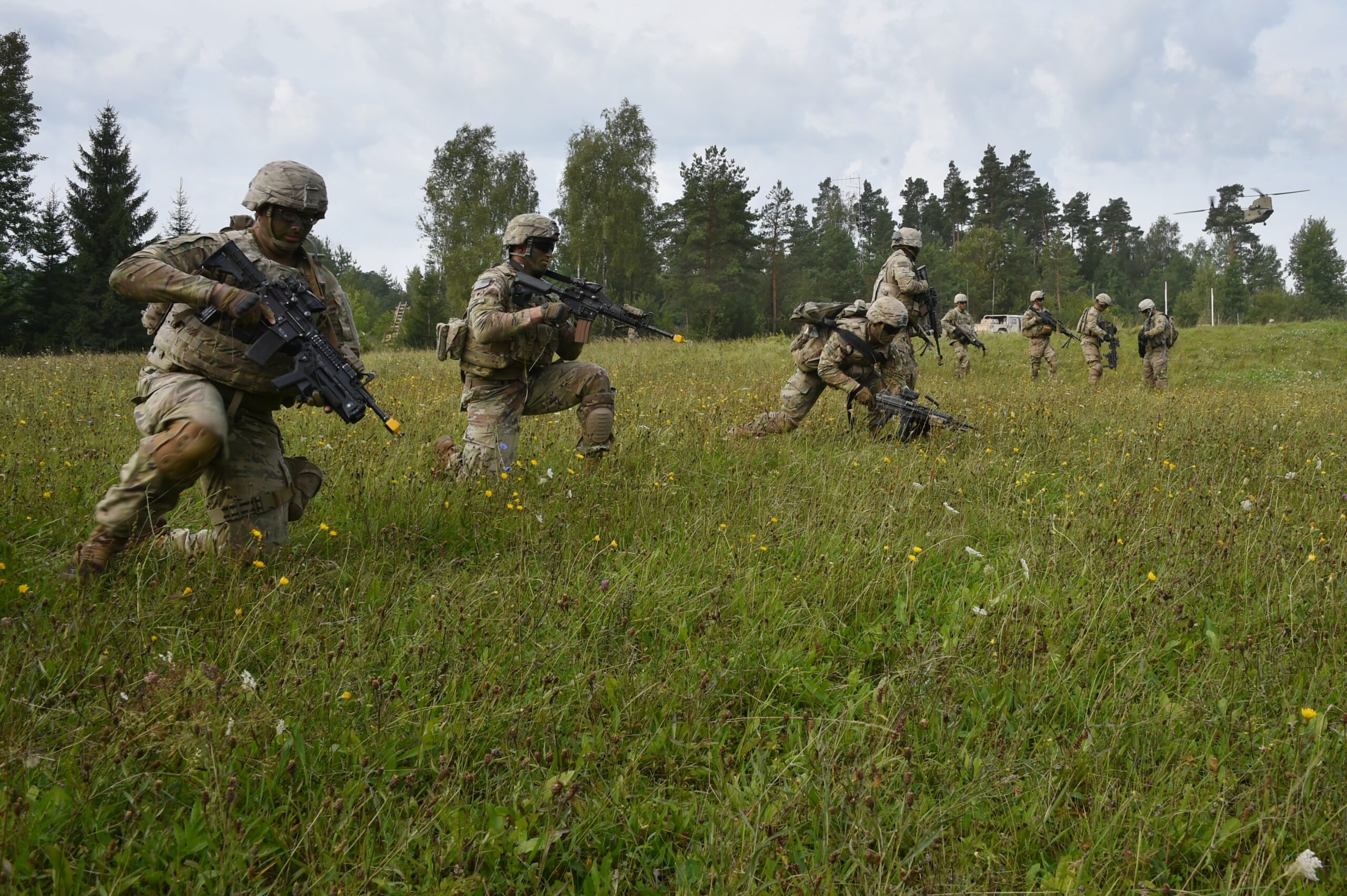 Soldiers in a field Soldiers in a field