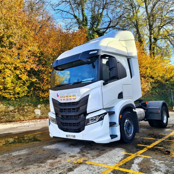 White Iveco S-Way LGV tractor unit cab without a trailer